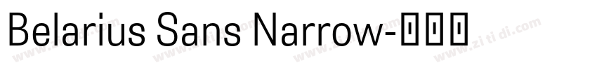 Belarius Sans Narrow字体转换